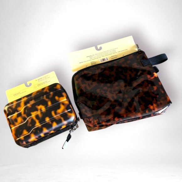 Open Story Brown Animal Print Travel Cube & Set of 3 Pouches NWT - Picture 12 of 15